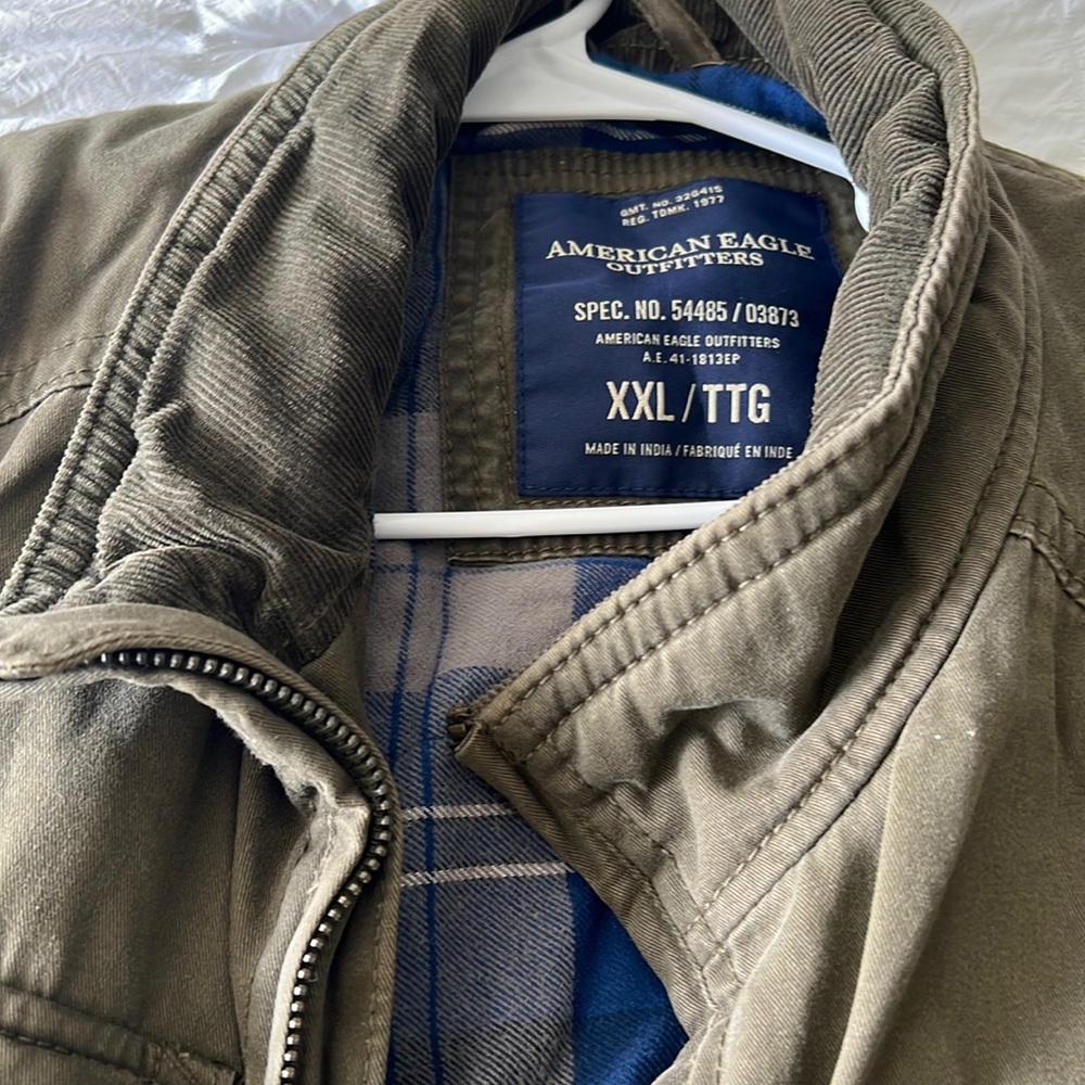 Military Green aviator jacket.